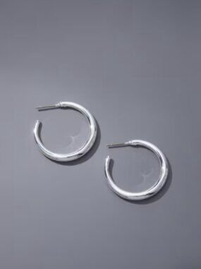 J Jill Silver Hoop Earrings
